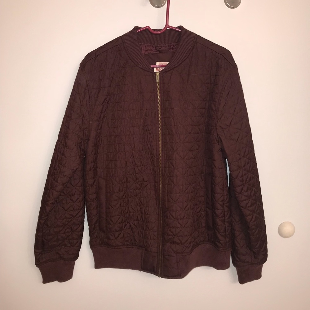 BRAND NEW Maroon Mossimo Bomber Jacket Size Medium